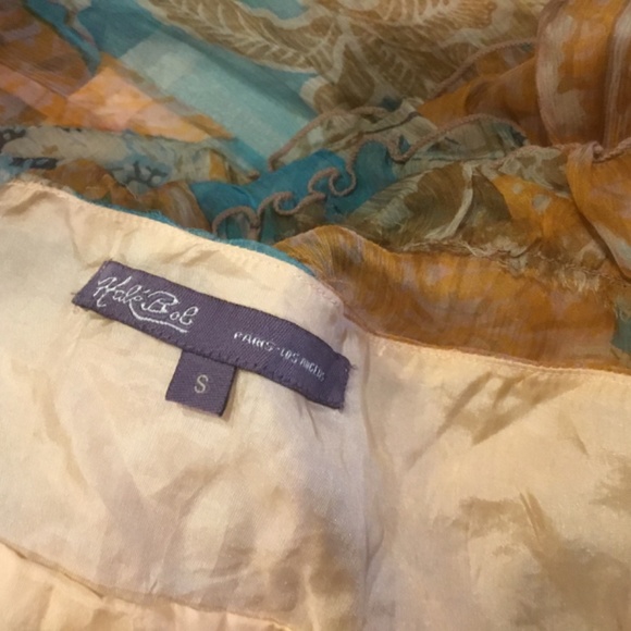 NWT Hale Bob Boho style georgette beaded tier skirt - Picture 12 of 13